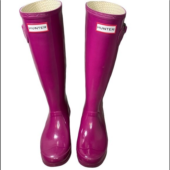 Shoes - Hunter Tall Purple Boots Size 6